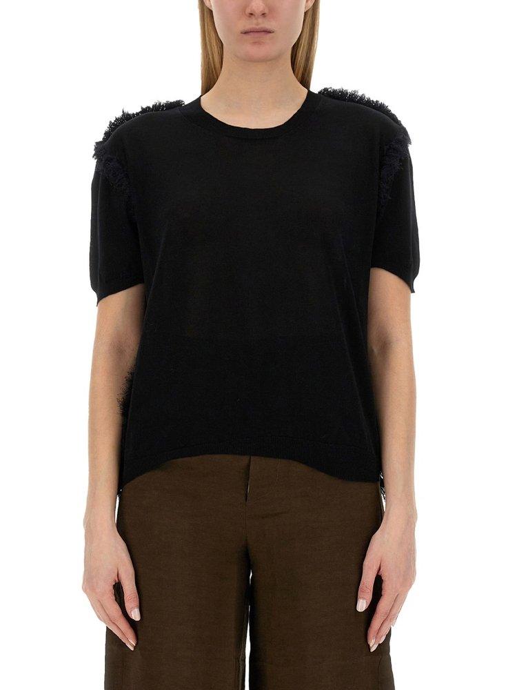 Uma Wang Fringe Detailed Crewneck Top