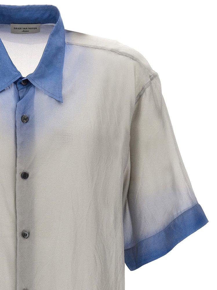 Dries Van Noten Cassidye Tie-Dyed Short-Sleeved Shirt