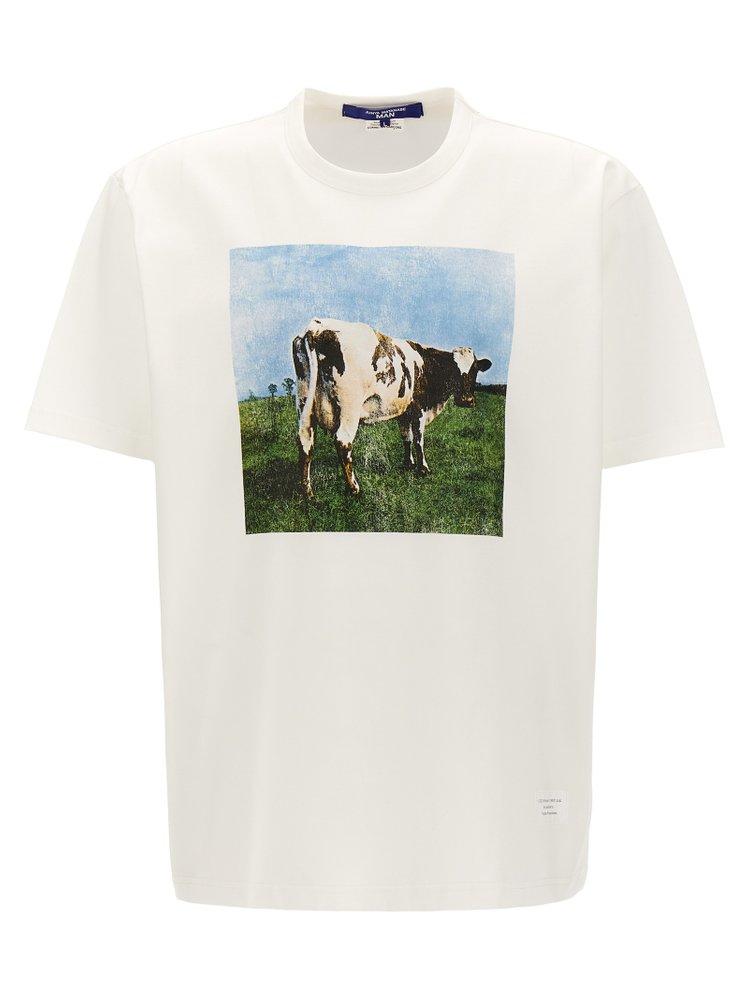 Junya Watanabe X Pink Floyd Cow Printed Crewneck T-Shirt