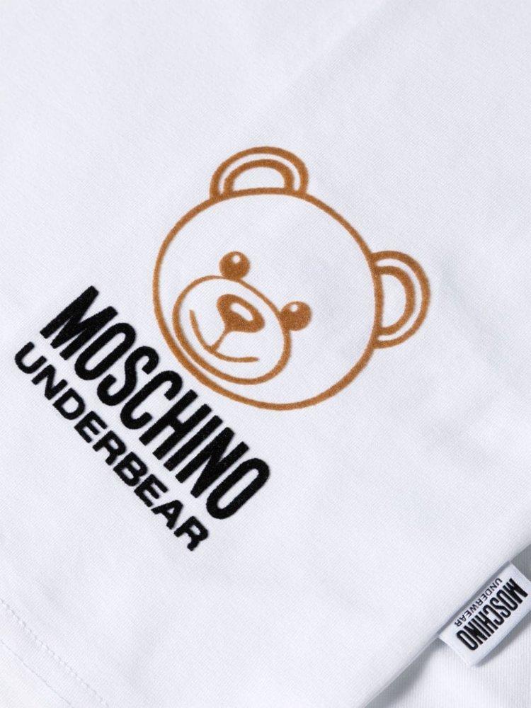 Moschino Logo Teddy Bear Detailed Crewneck T-Shirt