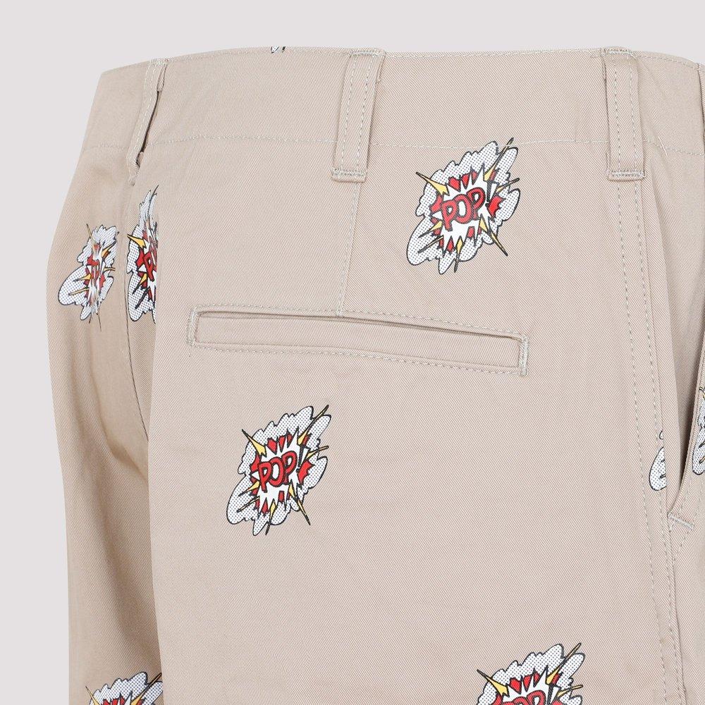 Junya Watanabe MAN Graphic Printed Knee-Length Shorts