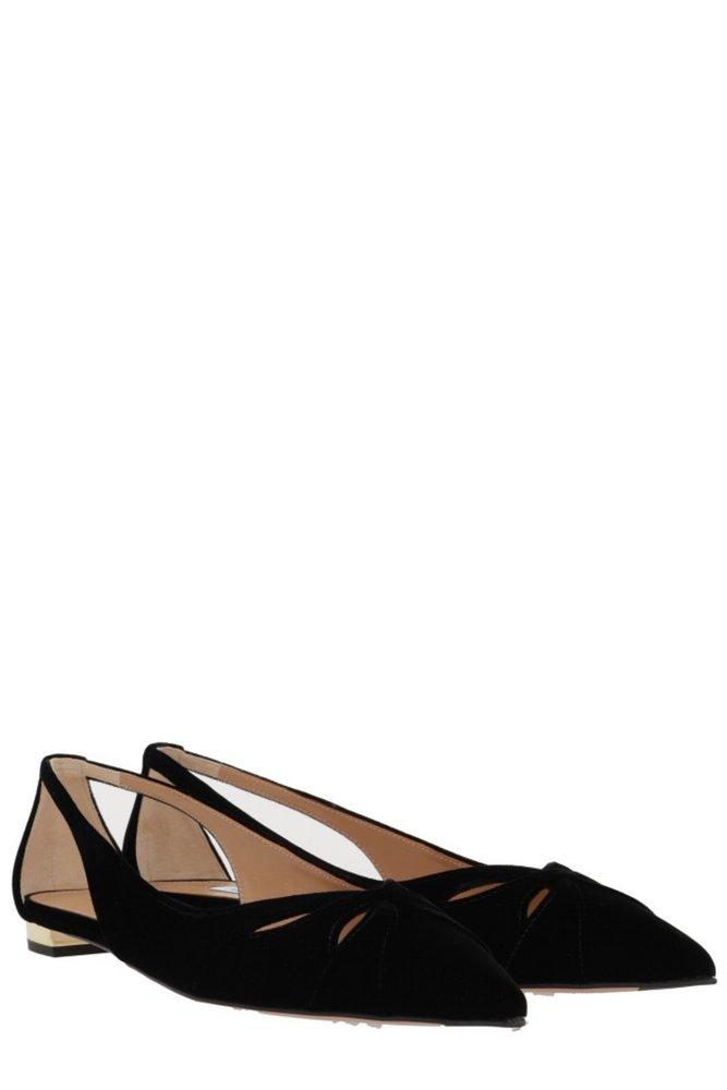 Aquazzura Cut Out Detailed Flat Shoes