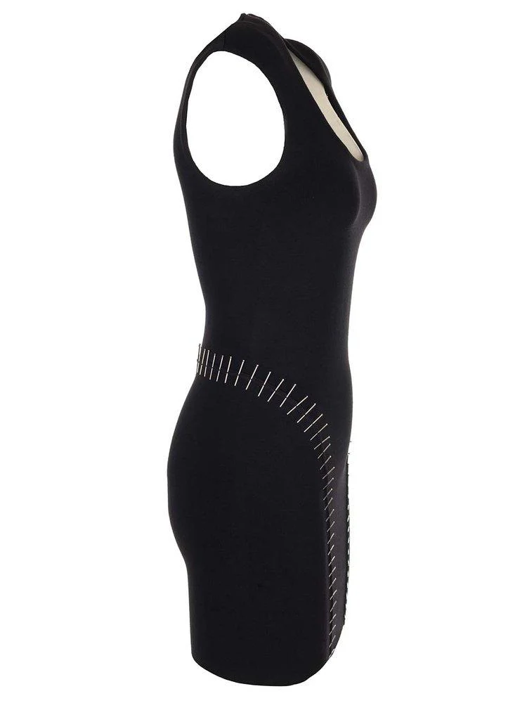 Alaïa Squaredneck Cut-Out Detail Mini Dress