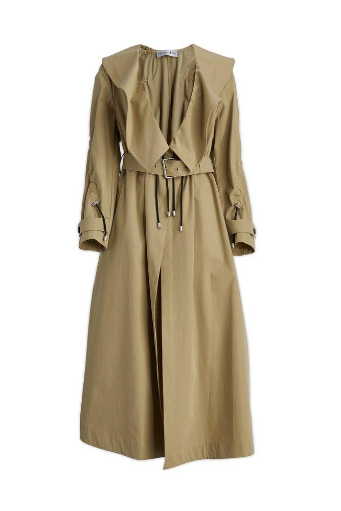 Christian Dior Ruffle Detailed Trench Coat