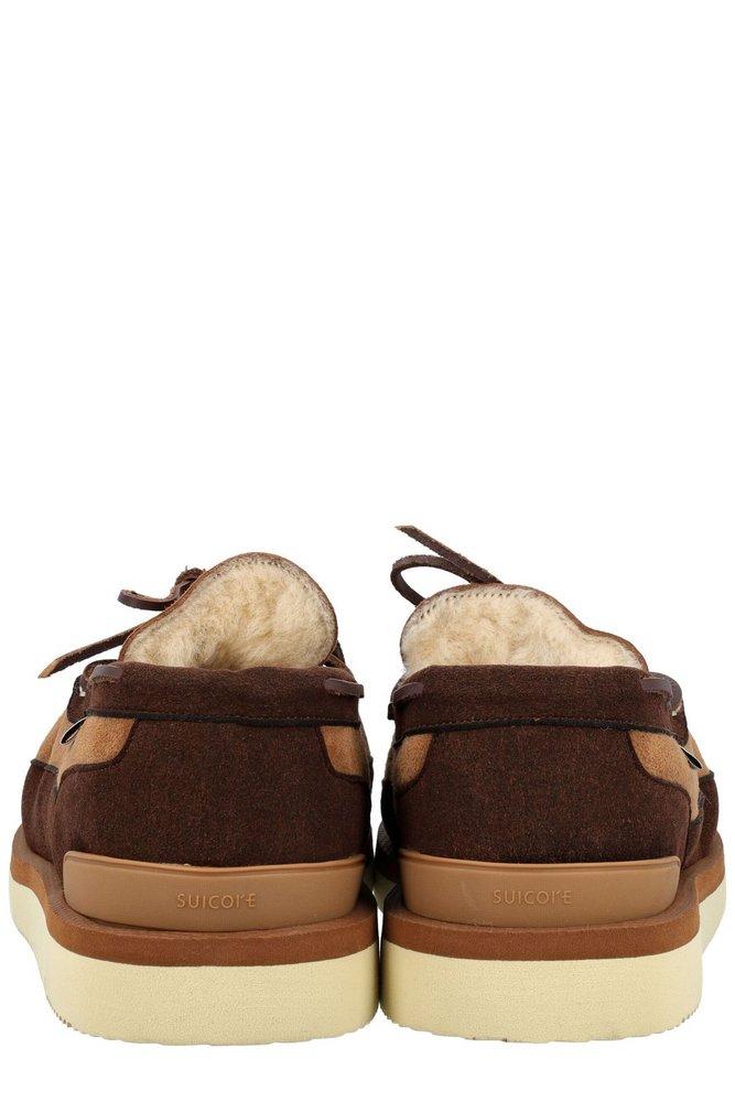 Suicoke Shearling-Lined Round Toe Loafers