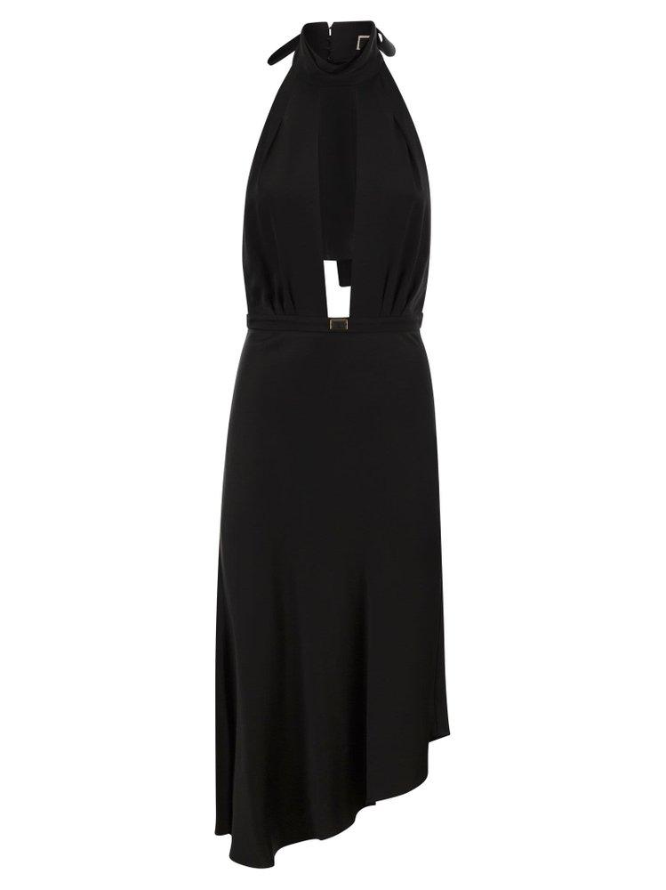 Elisabetta Franchi Sleeveless Asymmetric Midi Dress