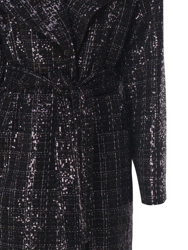 Genny Sequin Tweed Peacoat