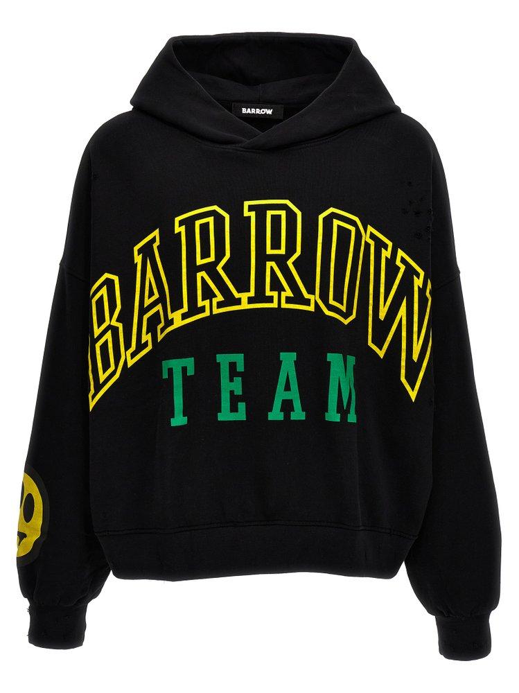 Barrow Logo Printed Oversized Hoodie