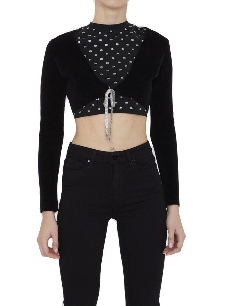 Alexander Wang Long-Sleeved Cropped Cardigan