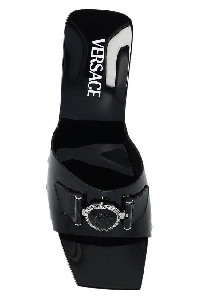 Versace Medusa Head Open-Toe Mules