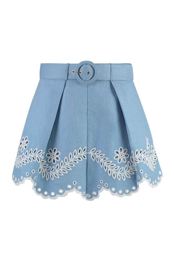 Zimmermann Junie Embroidered Shorts