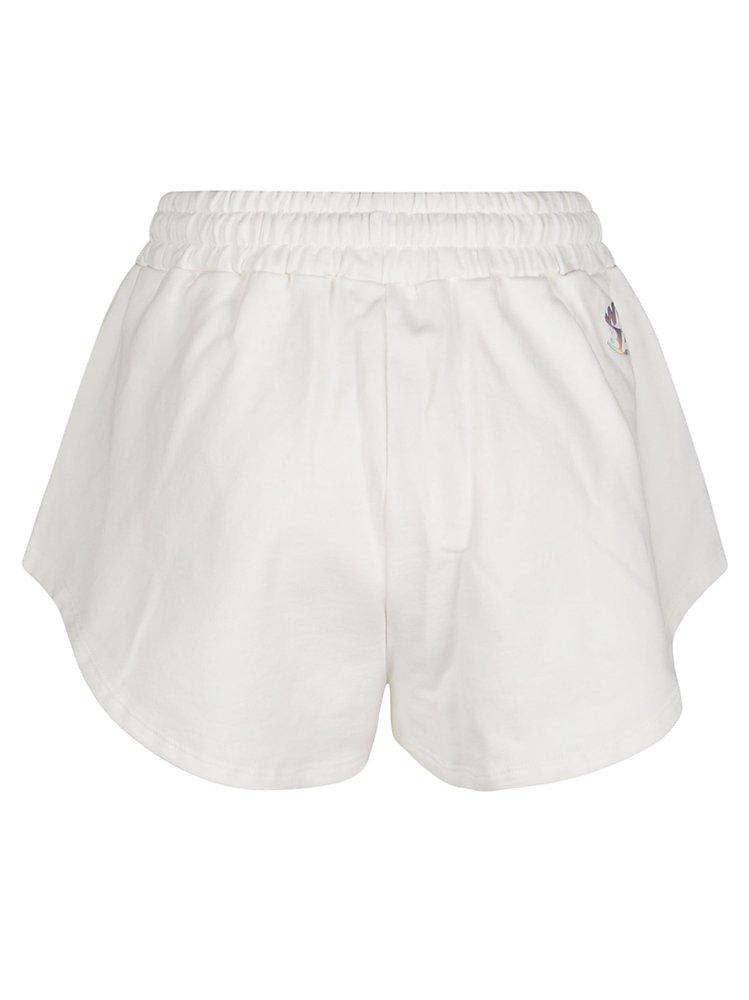 Barrow Logo-Printed Elasticated Waistband Mini Shorts