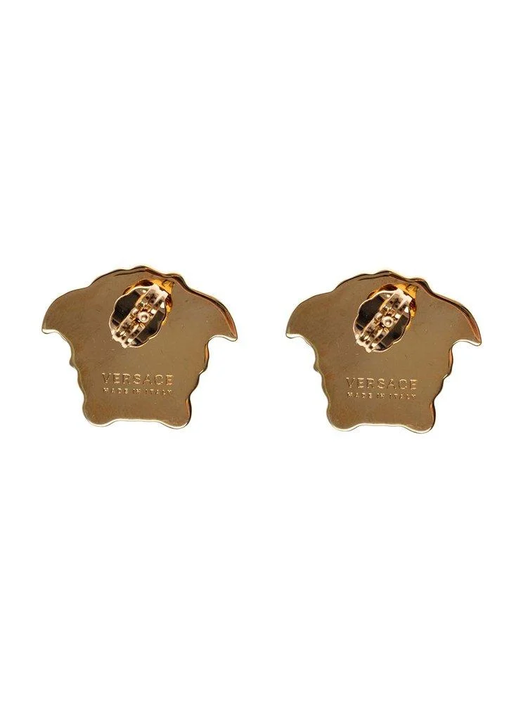 Versace Medusa Head Logo Engraved Earrings