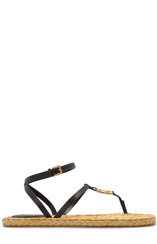 Givenchy 4G Plaque Raffia Sandals