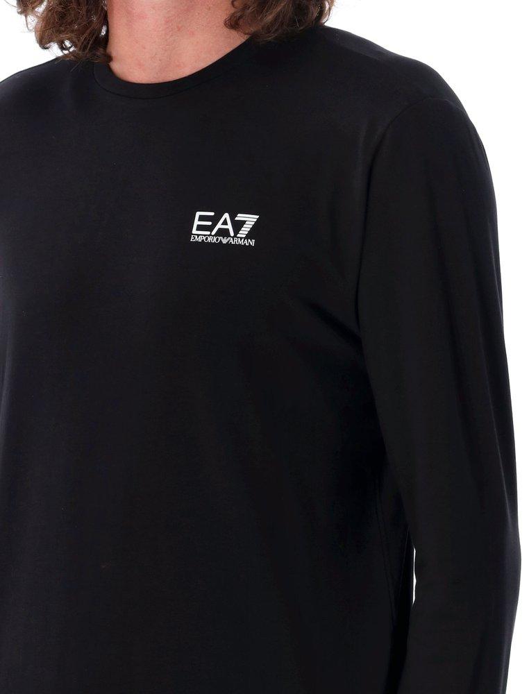 Ea7 Emporio Armani Logo-Printed Long-Sleeved T-Shirt