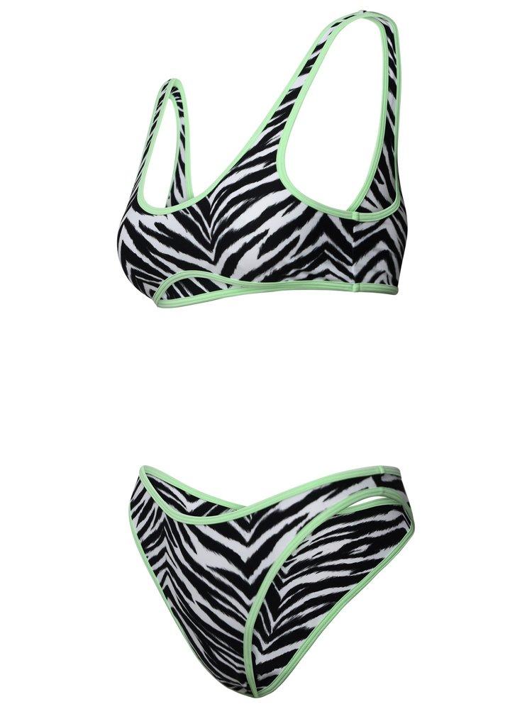 Reina Olga Zebra Print Two-Piece Bikini Set