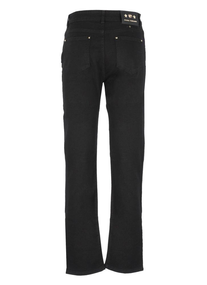 Chiara Ferragni Stud-Embellished Straight-Leg Jeans