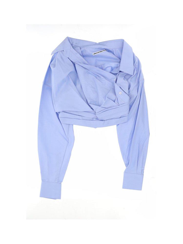 Alexander Wang Cropped Wrapped Front Shirt