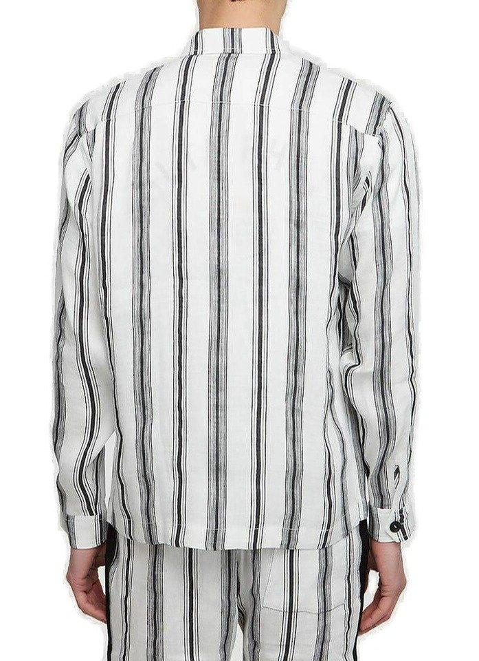 Wales Bonner Striped Zip-Up Shirt