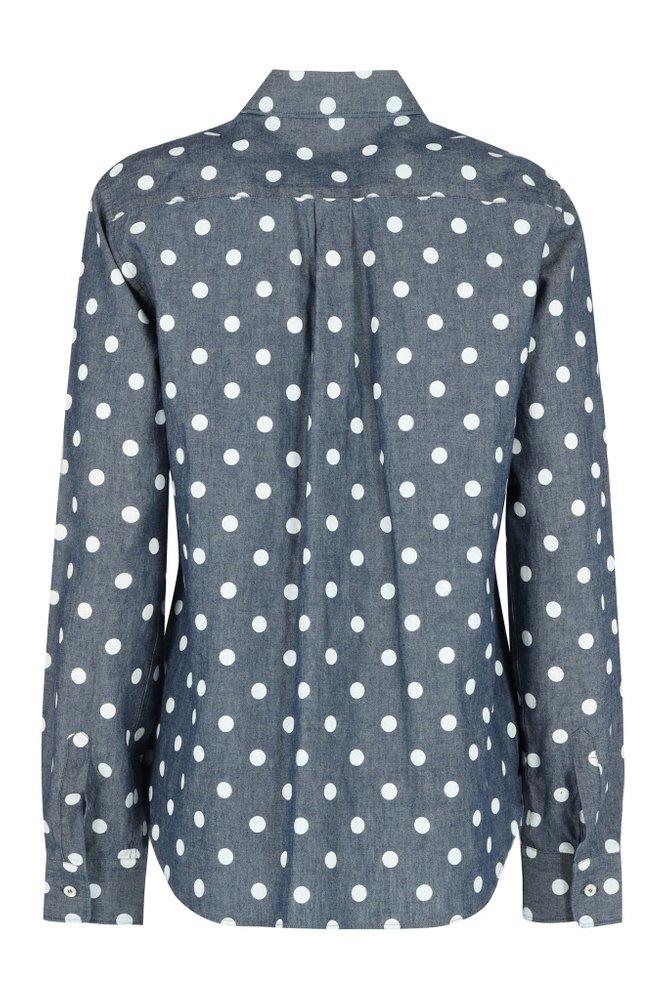 Aspesi Polka Dot Printed Buttoned Shirt