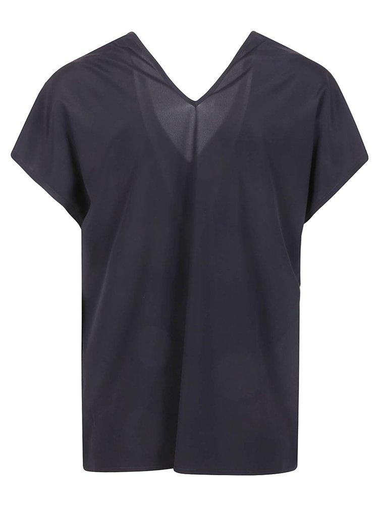 Peserico V-Neck Short-Sleeved Top