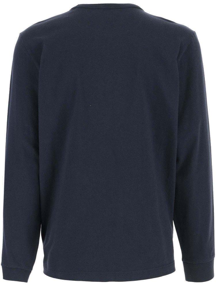 Woolrich Logo Embroidered Long-Sleeved T-Shirt