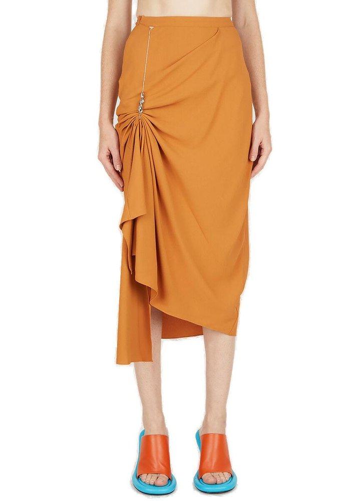 Kiko Kostadinov High-Waist Straight Hem Midi Skirt