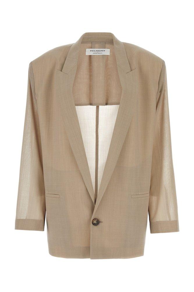 Philosophy Di Lorenzo Serafini Single-Breasted Straight Hem Blazer