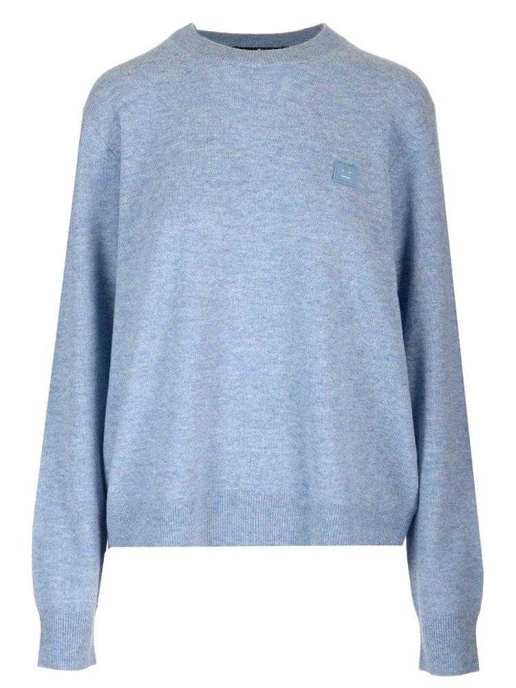 Acne Studios Face Logo Patch Crewneck Sweater