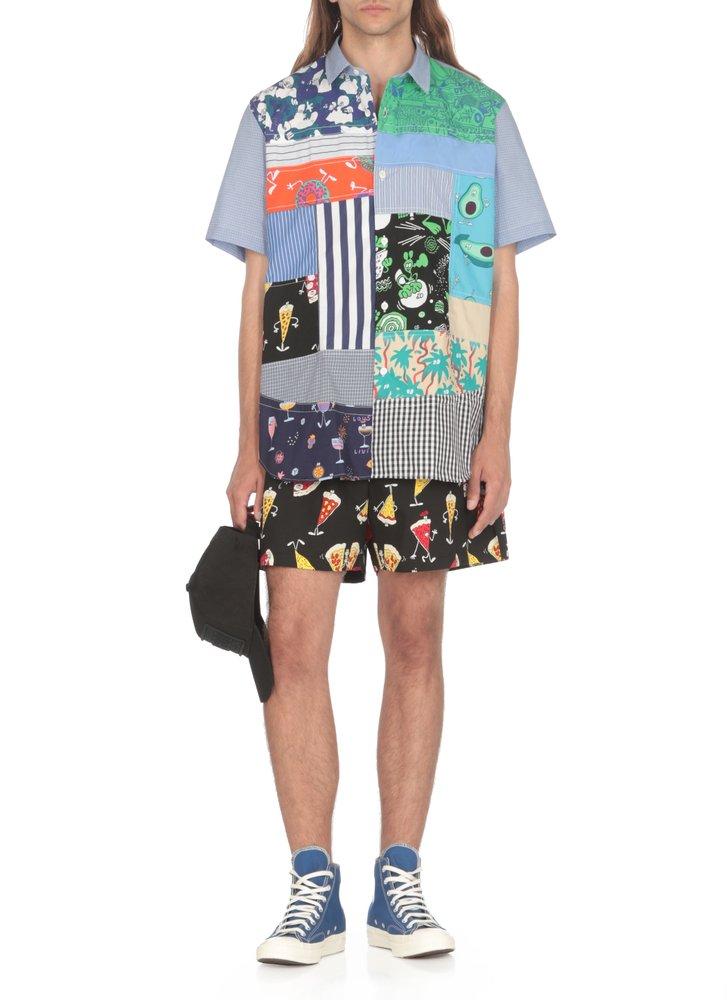 Junya Watanabe MAN Graphic-Printed Elasticated Waistband Shorts