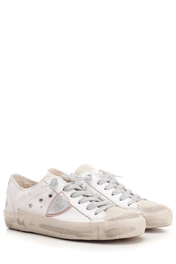 Philippe Model Logo Patch Lace-Up Sneakers