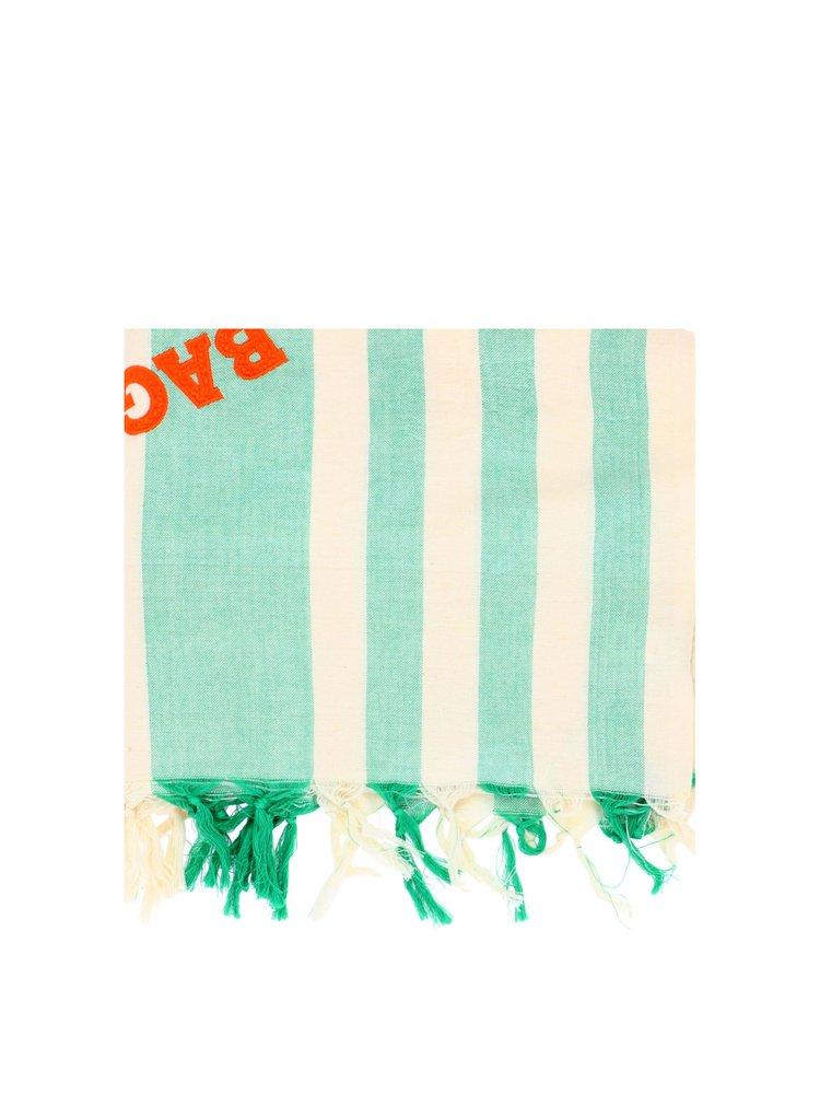 Mc2 Saint Barth Striped Fringed Scarf