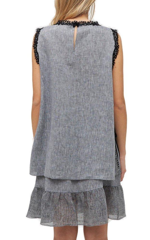 Ermanno Scervino Lace Trim Sleeveless Top