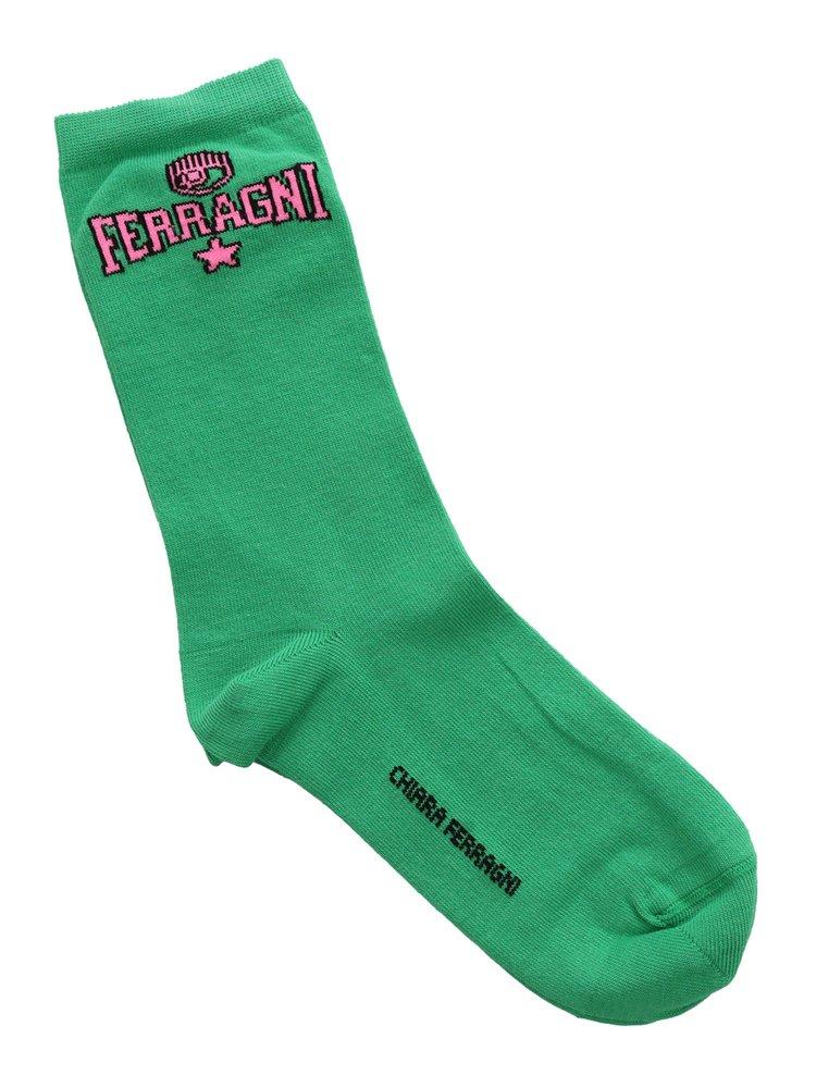 Chiara Ferragni Logo Embroidered Socks