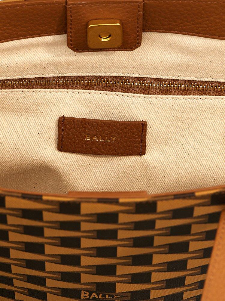 Bally Pennant Logo Printed Tote Bag