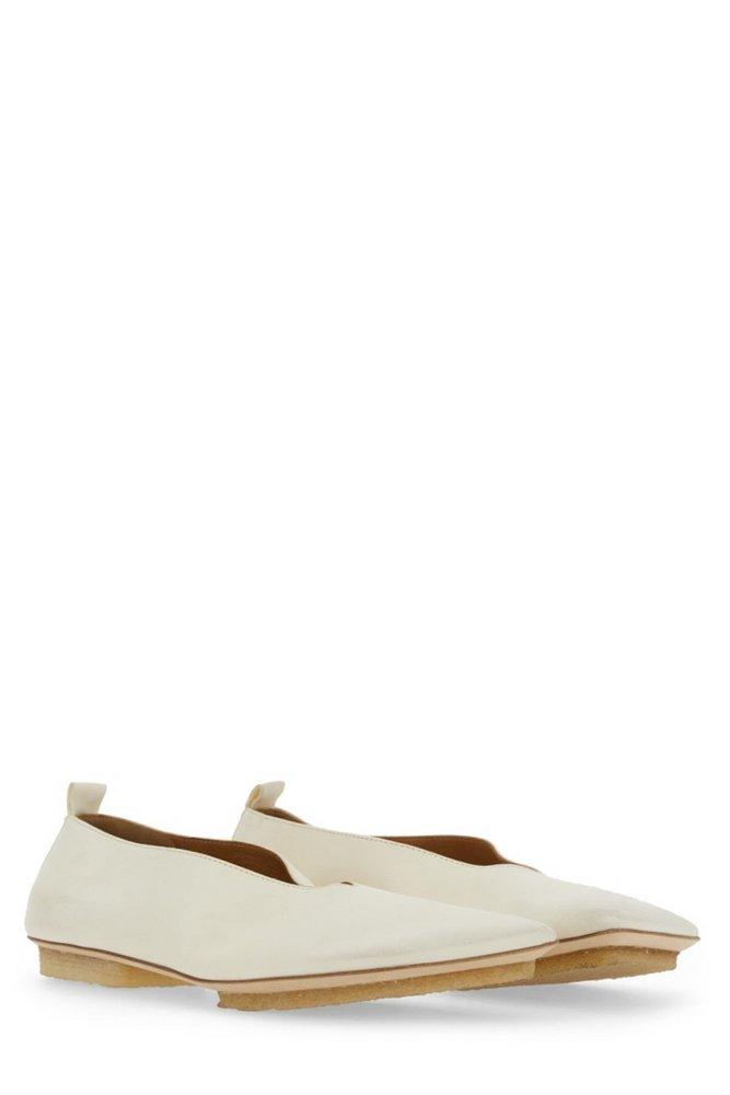 Uma Wang Asymmetric Toe Slip-On Ballerinas