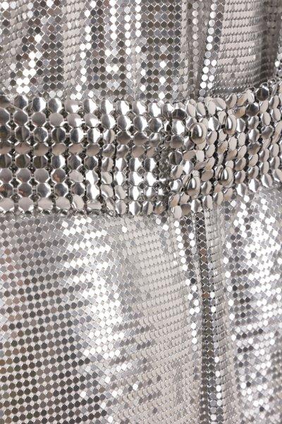 Paco Rabanne Metallic-Mesh Layered Hem Top