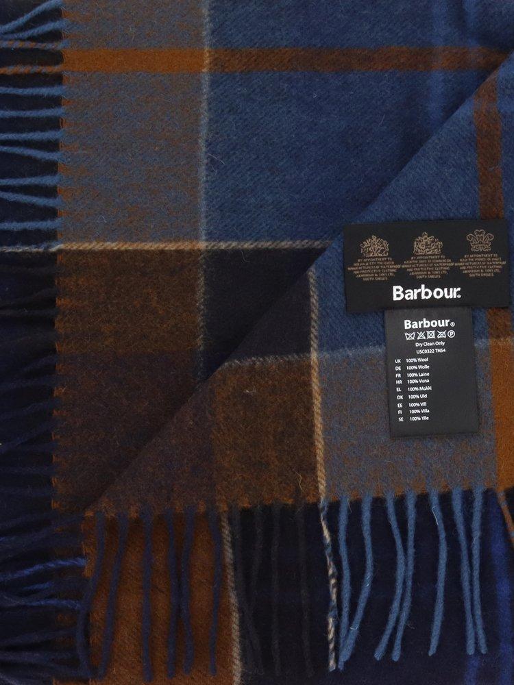 Barbour Tartan Pattern Fringed Scarf