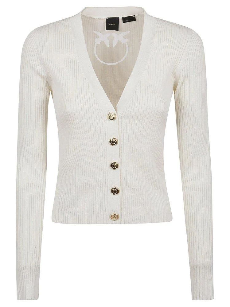 Pinko Love Birds-Inlay Button-Up Cardigan