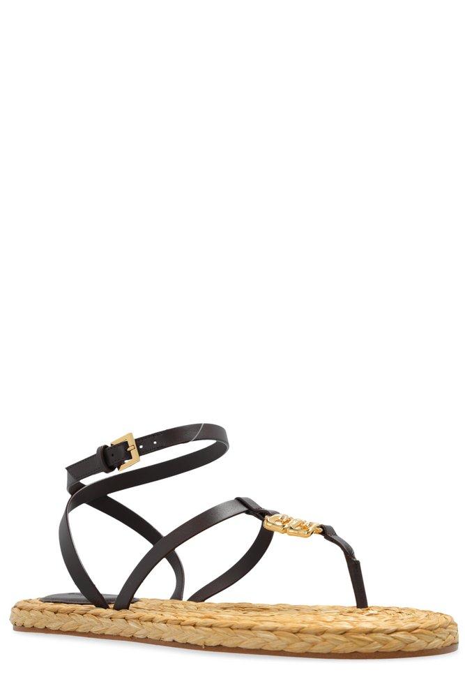 Givenchy 4G Plaque Raffia Sandals