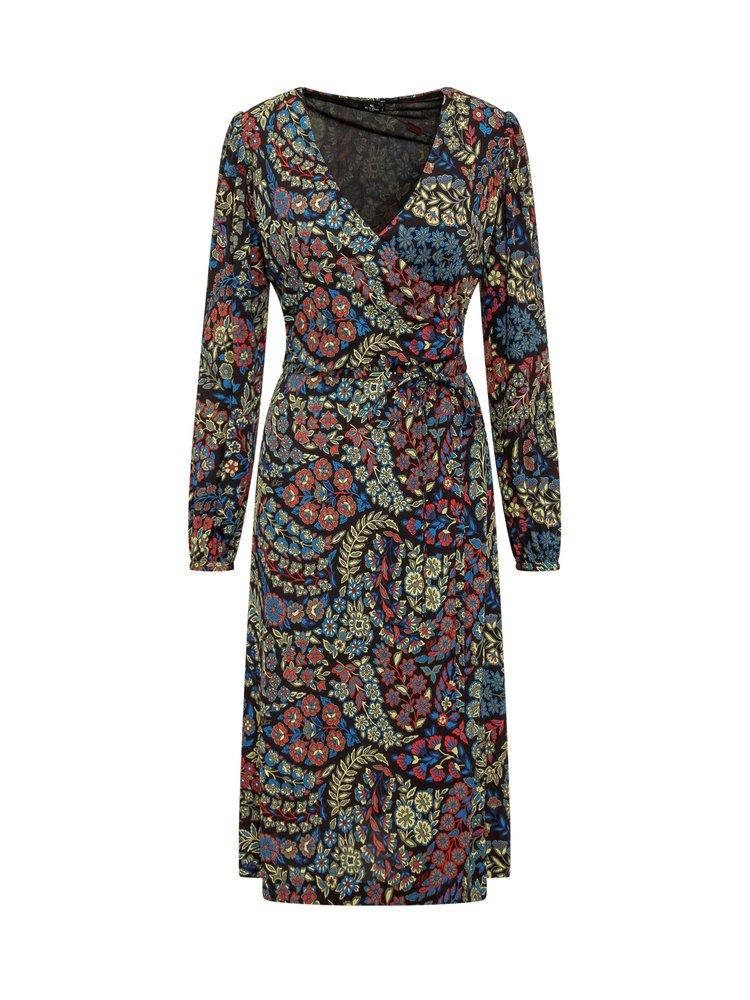 Etro Floral Print V-Neck Wrap Dress