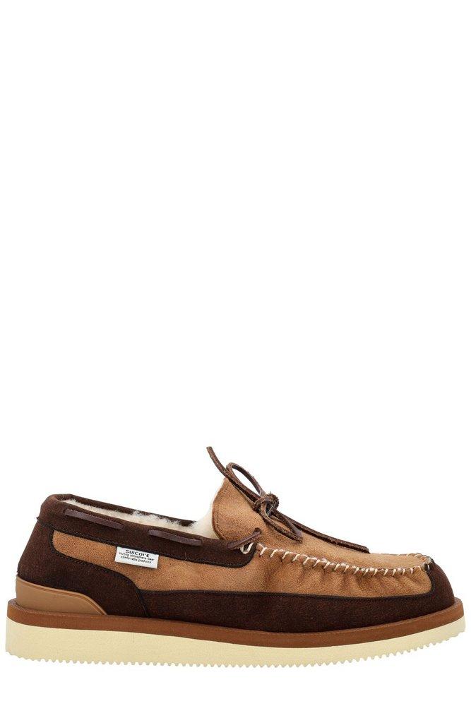 Suicoke Shearling-Lined Round Toe Loafers