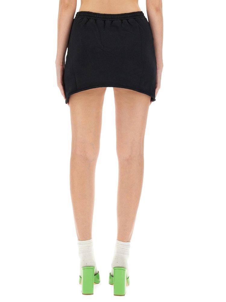 Barrow High Waist Curved Hem Mini Skirt