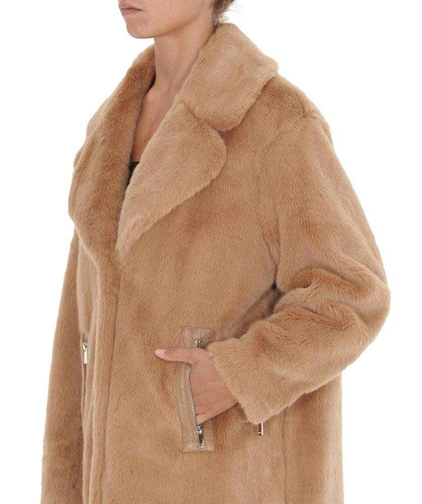 Pink Faux-Fur Oversize Coat