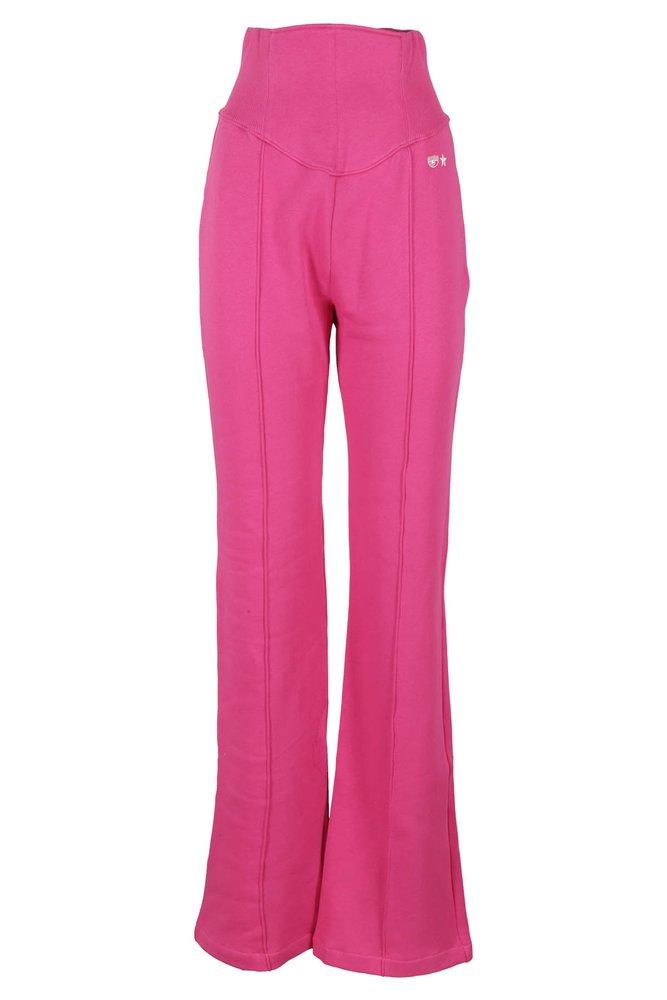 Chiara Ferragni Eye-Star Embroidered High-Waist Pants