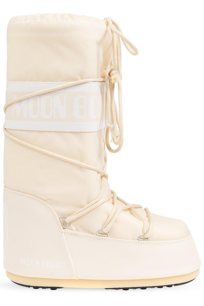 Moon Boot Icon Logo Printed Lace-Up Boots