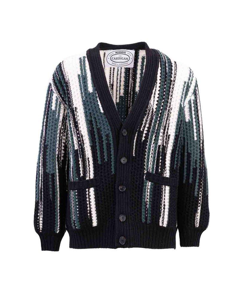 Missoni Graphic-Printed V-Neck Buttoned Cardigan