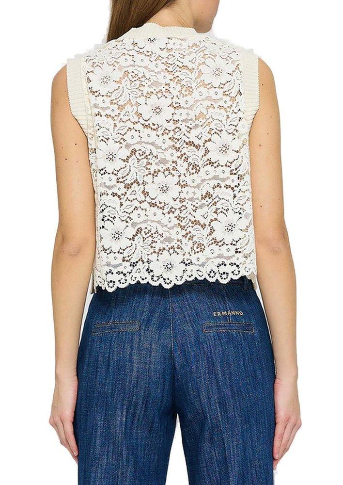 Ermanno Scervino Diamond Patterned Knit Vest