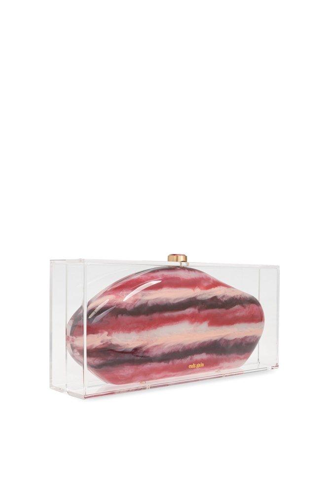 Cult Gaia Annika Logo Engraved Clutch Bag