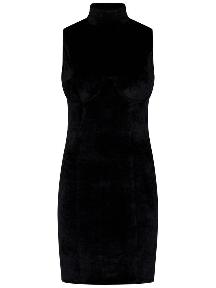 GCDS Cut-Out High Neck Sleeveless Dress